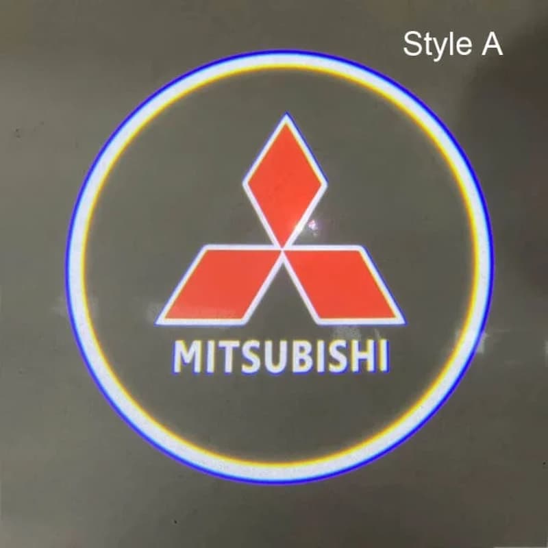 Projecteurs Lumières Portière Mitsubishi LED CREE Kit 2 - vue de trois-quarts - Becquet Voiture