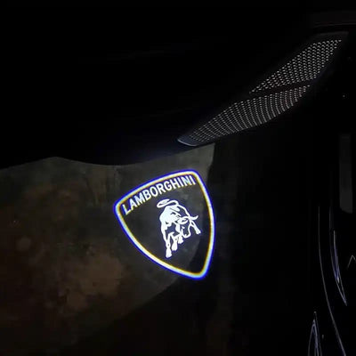 Projection Logo Lamborghini LED Portière Kit 2 - vue de profil - Becquet Voiture
