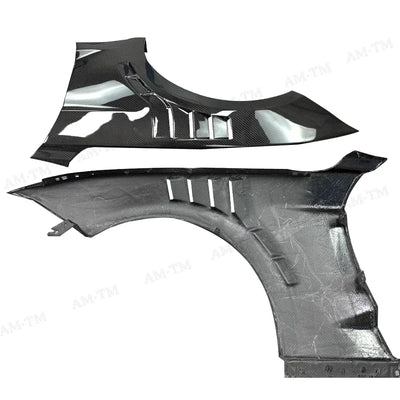 Protection Pare-Chocs Avant Carbone Ford Mustang 2015-2022 - vue arrière - Becquet Voiture