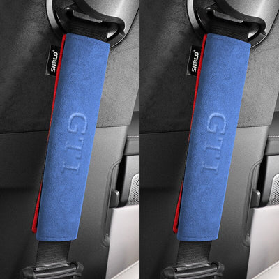 Protège Ceinture GTI Alcantara VW Golf 7 R - installé sur véhicule - Becquet Voiture