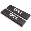 Protège Ceinture GTI Noir Rouge Logo Sport 2 Pièces