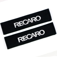 Protège Ceinture RECARO Universel Noir Blanc Rouge Bleu - vue de face - Becquet Voiture