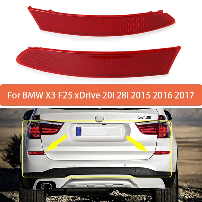 Réflecteur de Pare-Chocs Arrière BMW X3 F25 2015-2017 - vue de face - Becquet Voiture