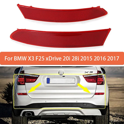 Réflecteur de Pare-Chocs Arrière BMW X3 F25 2015-2017 - vue de face - Becquet Voiture
