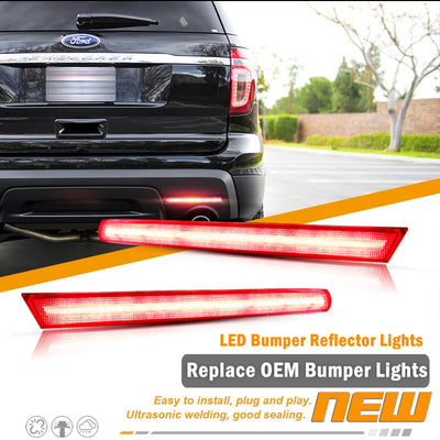 Réflecteur LED Pare-Choc Ford Explorer Pre-LCI - vue de trois-quarts - Becquet Voiture