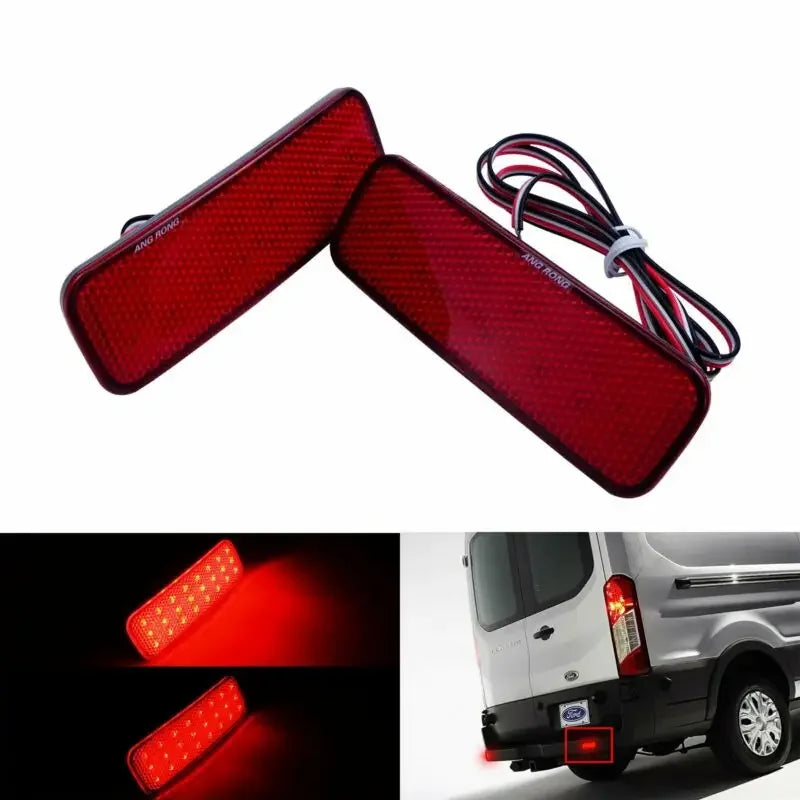 Réflecteur LED Pare-Chocs Arrière Ford Transit Custom Connect - vue de face - Becquet Voiture