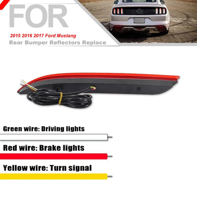 Réflecteur LED Pare-Chocs Ford Mustang Clignotant Séquentiel (2015-2017) - vue arrière - Becquet Voiture