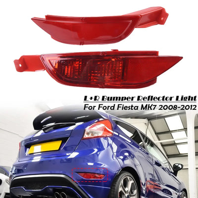 Réflecteur Pare-Chocs Arrière Ford Fiesta MK7 (2008-2012) - vue de profil - Becquet Voiture