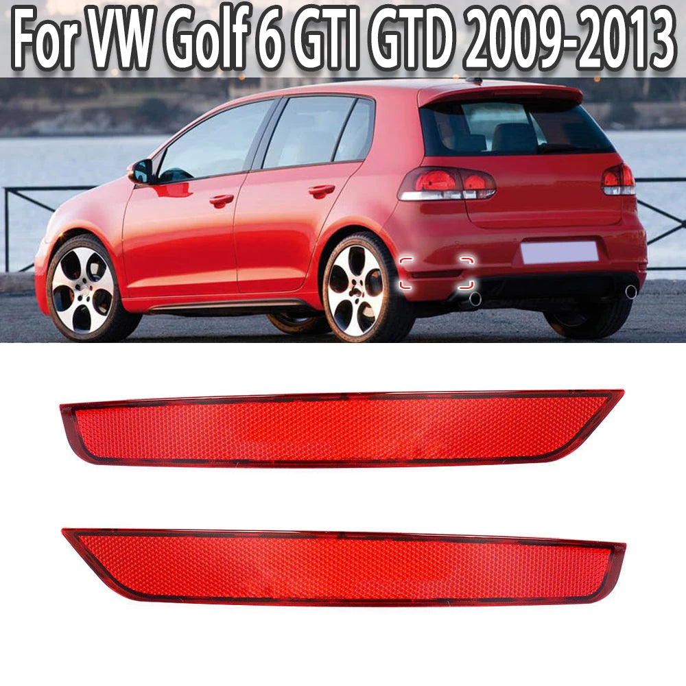 Réflecteur Pare-Chocs Arrière Volkswagen Golf 6 GTI GTD 2009-2013 - vue de face - Becquet Voiture