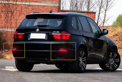 Réflecteurs de Pare-Chocs LED BMW X5 E70 2006-2013 - packshot studio - Becquet Voiture