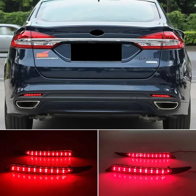 LED Tail Lights Ford Mondeo Fusion 2013-2018 Pair - front view - Becquet Voiture