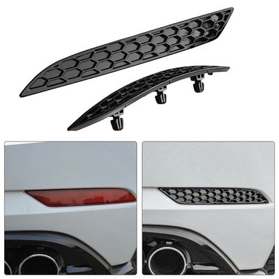 Réflecteurs Noir Golf 7 GTI R Inserts Pare-chocs Nid d'Abeille - installé sur véhicule - Becquet Voiture