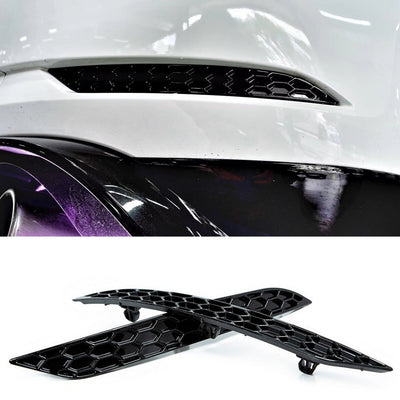 Réflecteurs Noir Golf 7 GTI R Inserts Pare-chocs Nid d'Abeille - vue de trois-quarts - Becquet Voiture