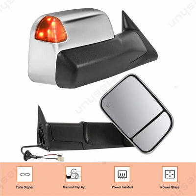 Rétroviseurs de Remorquage Dodge Ram 1500 2500 3500 (2009-2018) - vue arrière - Becquet Voiture