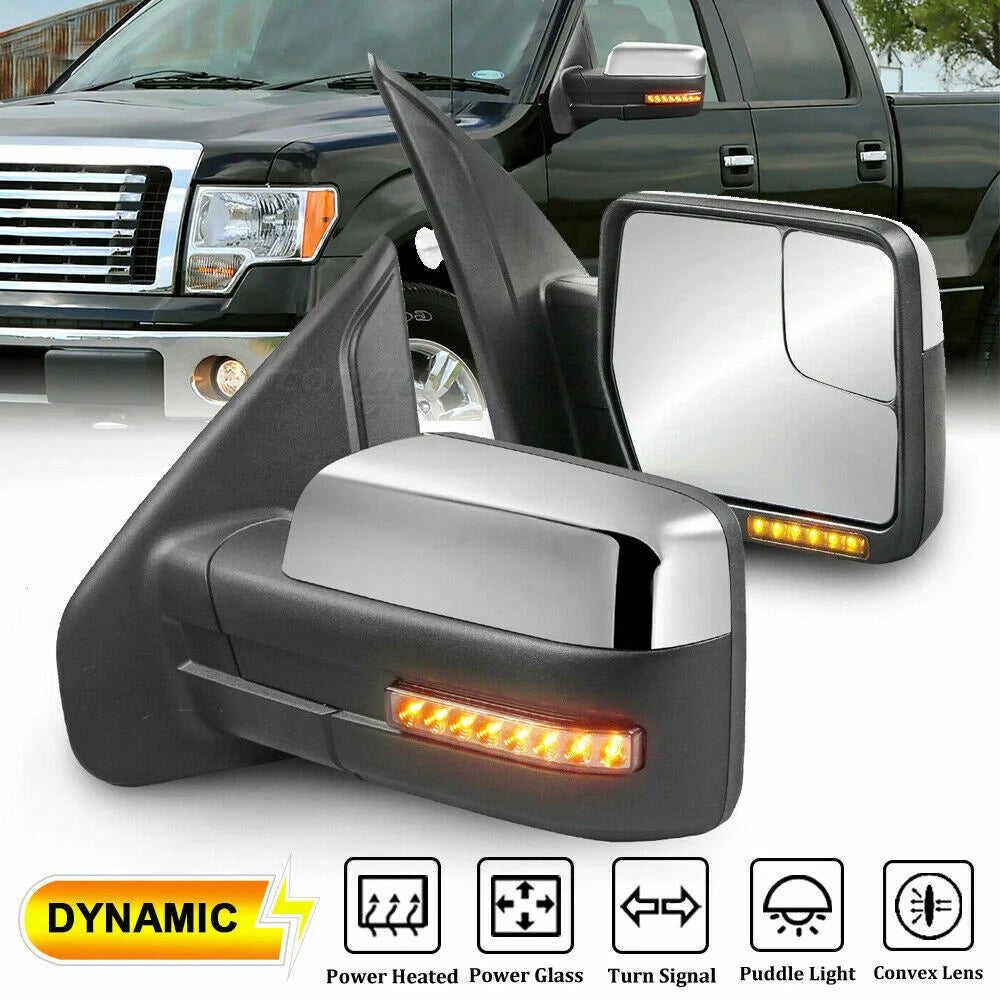Rétroviseurs de Remorquage Ford F150 (2007-2014) Power Streamer - vue de face - Becquet Voiture