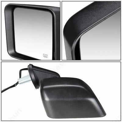 Rétroviseurs de Remorquage Jeep Wrangler JK 2007-2017 - vue arrière - Becquet Voiture