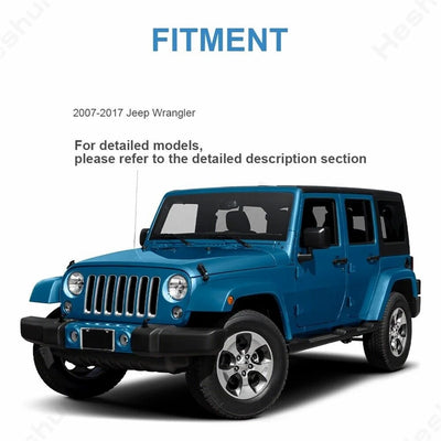 Rétroviseurs de Remorquage Jeep Wrangler JK 2007-2017 - vue de profil - Becquet Voiture