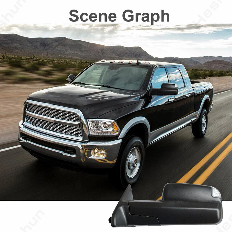 Towing Mirrors Dodge Ram 1500 2500 3500 (2013-2018) - rear view - Becquet Voiture