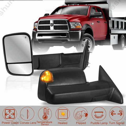 Rétroviseurs Remorquage Dodge Ram 1500 2500 3500 (2013-2018) - vue de face - Becquet Voiture