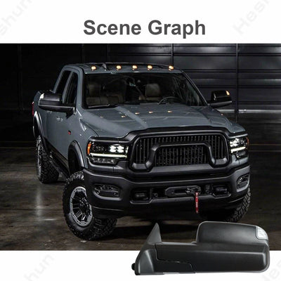 Rétroviseurs Remorquage Dodge Ram 1500 2500 3500 (2013-2018) - vue de trois-quarts - Becquet Voiture