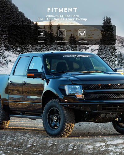 Rétroviseurs Remorquage Ford F150 Clignotant LED - packshot studio - Becquet Voiture