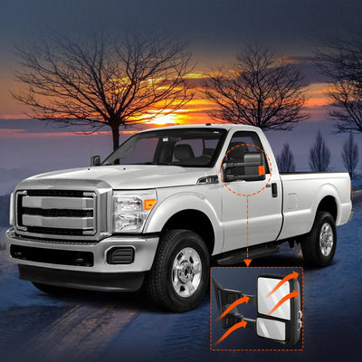 Retroviseurs Remorquage Fume Ford F250 F350 F450 F550 - vue de profil - Becquet Voiture
