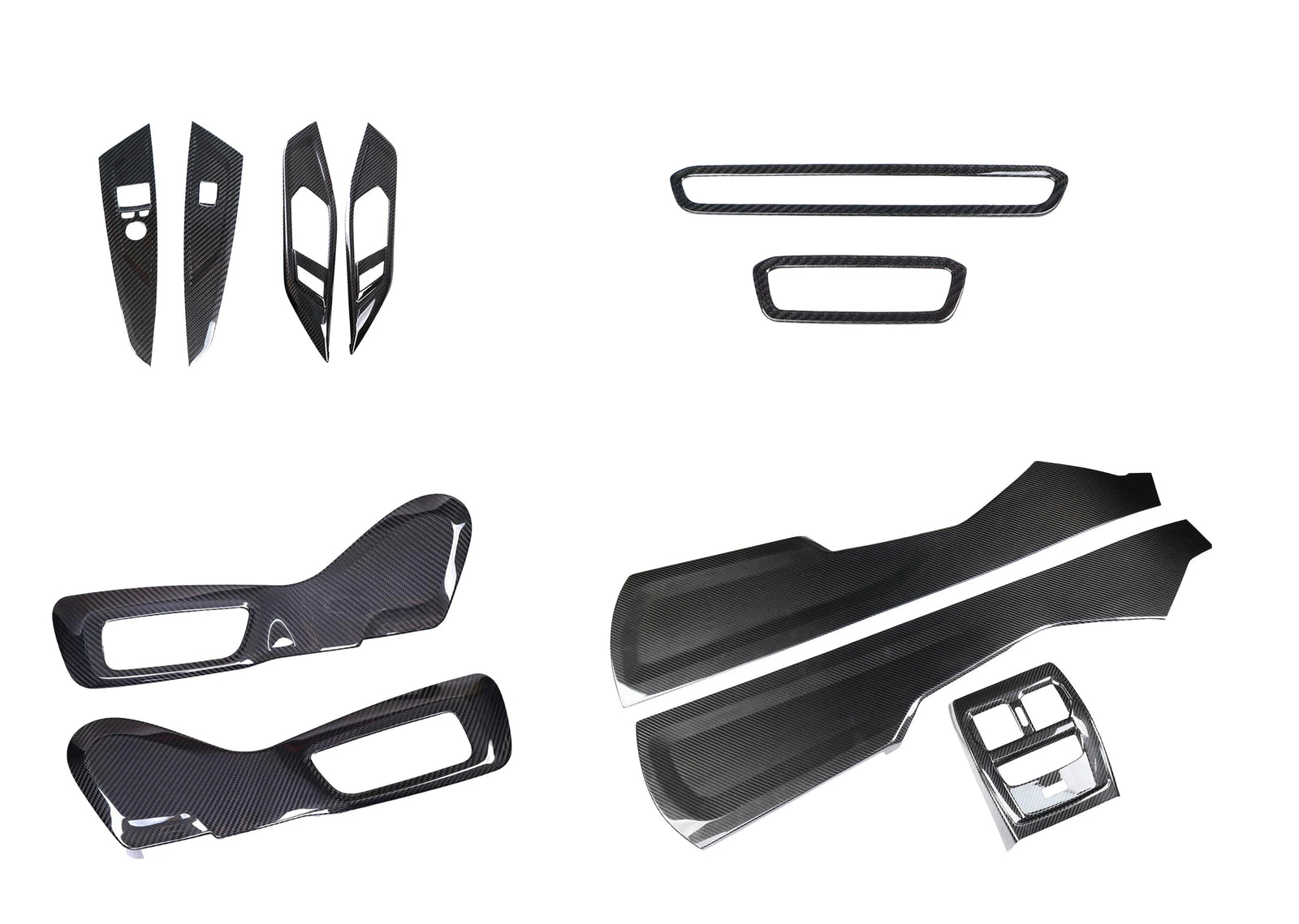 Revêtement Intérieur Fibre Carbone BMW G80 G82 - vue de face - Becquet Voiture
