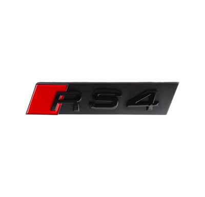Emblème calandre Audi RS4 noir brillant