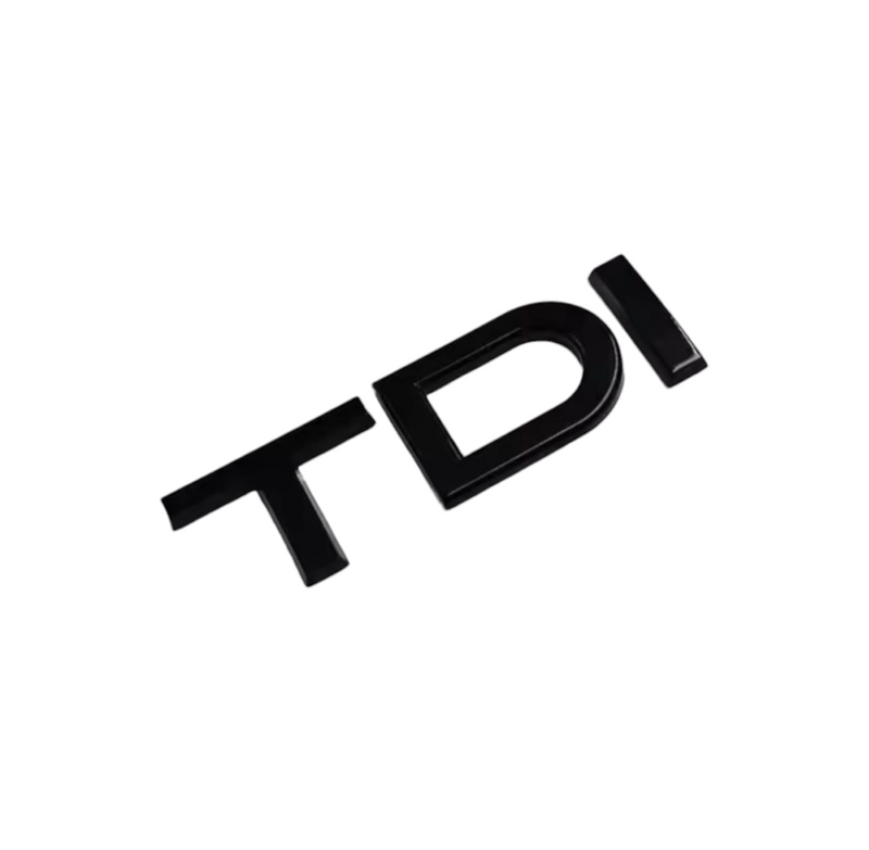 Emblème arrière TDI Audi noir brillant