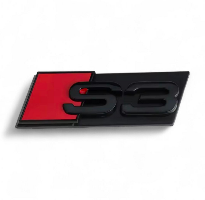 Emblème calandre Audi S3 noir brillant