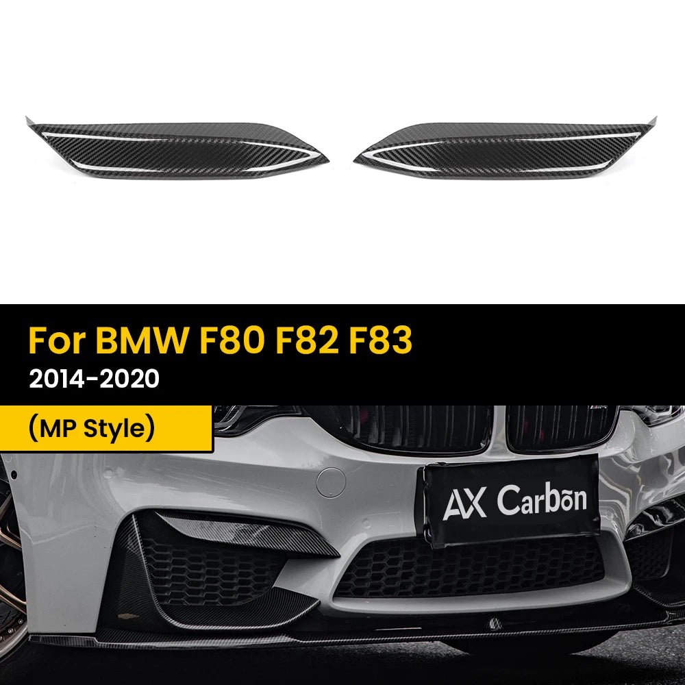 Séparateur Avant Carbone BMW M3 M4 F80 F82 F83 2014-2020 - vue de face - Becquet Voiture