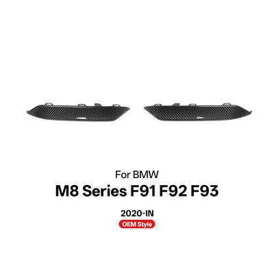 Séparateur de Calandre Carbone BMW M8 F91 F92 F93 - détail du montage - Becquet Voiture