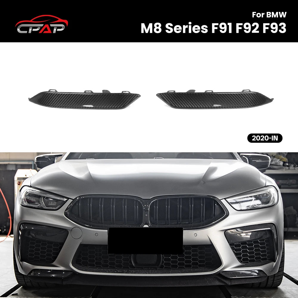 Séparateur de Calandre Carbone BMW M8 F91 F92 F93 - vue de face - Becquet Voiture