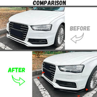 Frontstoßstangen-Splitter Audi A4 S4 B8 2012–2016 - Rückansicht - Becquet Voiture