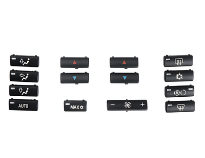 Set Boutons Commande Climatisation Chauffage BMW X5 E53 1999-2006 - vue arrière - Becquet Voiture