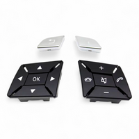 Multifunktionstasten-Set Lenkrad Mercedes GL X166 2012-2015 - Schwarz Silber - Dreiviertelansicht - Becquet Voiture