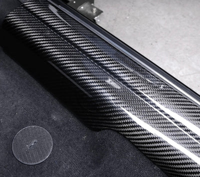 Seuil de Porte Fibre Carbone BMW G82 G22 - installé sur véhicule - Becquet Voiture
