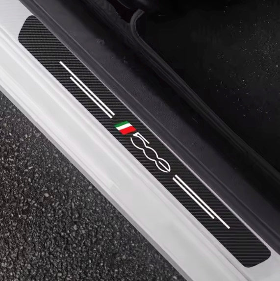 Seuils de Porte Fiat 500 Acier Inoxydable 46,5cm - vue de face - Becquet Voiture