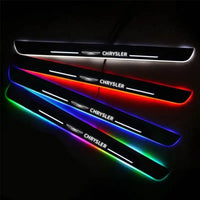 Seuils de Porte LED Chrysler 7 Couleurs Magnétiques - vue de face - Becquet Voiture