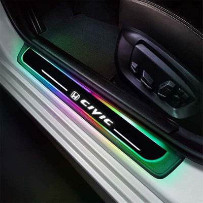 Seuils de Porte LED Honda Civic Magnétiques - vue de profil - Becquet Voiture