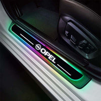 Seuils de porte LED Opel sans fil 7 couleurs changeantes - vue de profil - Becquet Voiture