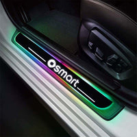 Seuils de porte LED sans fil Smart - 7 couleurs changeantes - vue de profil - Becquet Voiture
