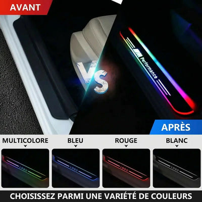 Seuils de porte LED Volvo sans fil 7 couleurs changeantes - installé sur véhicule - Becquet Voiture