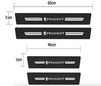 Seuils De Portes Peugeot 60cm 40cm 90cm Noir - vue de face - Becquet Voiture