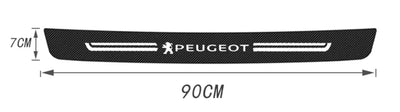 Seuils De Portes Peugeot 60cm 40cm 90cm Noir - vue de profil - Becquet Voiture