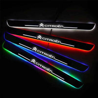 Seuils LED Citroën 7 couleurs sans fil, 2 ou 4 pièces - vue de face - Becquet Voiture