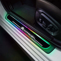 Seuils LED Citroën 7 couleurs sans fil, 2 ou 4 pièces - vue de profil - Becquet Voiture