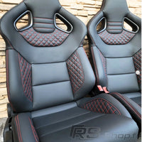 Pair of Leather Bucket Seats Audi S RS - fitting detail 2 - Becquet Voiture