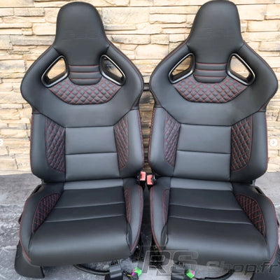 Sieges Baquets Cuir Audi S RS Paire - installé sur véhicule 2 - Becquet Voiture