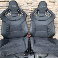 Pair of Leather Bucket Seats Audi S RS - rear view 3 - Becquet Voiture